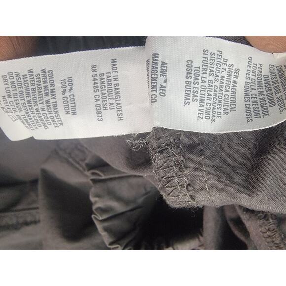 Aerie Pants Womens Medium Wide Leg Cropped Ankle Pull On Elastic Waist Gorpcore - Picture 6 of 9